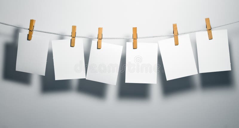 Espaços em branco do Livro Branco na corda