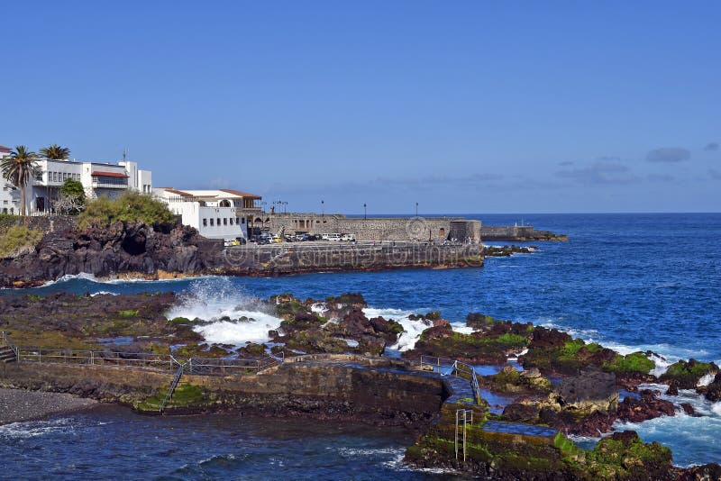 España, islas Canarias, Tenerife, Puerto de la Cruz imagenes de archivo España, islas Canarias, Tenerife, Puerto de la Cruz imagenes de archivo