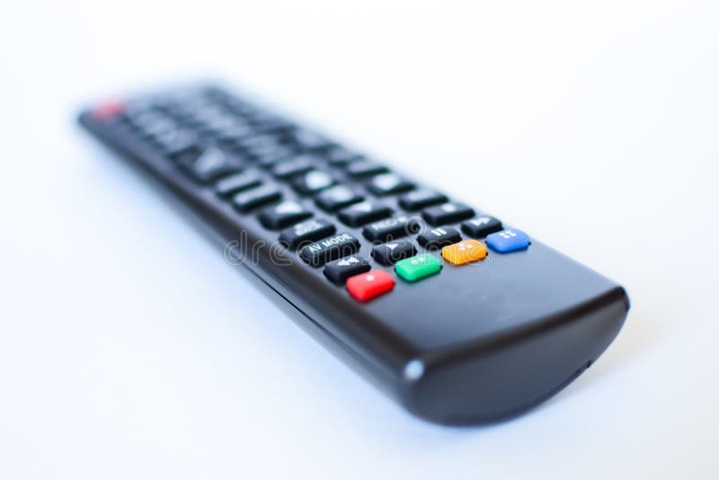 Especially heavily blurred black remote controls for the TV on a white background royalty free stock images Especially heavily blurred black remote controls for the TV on a white background royalty free stock images