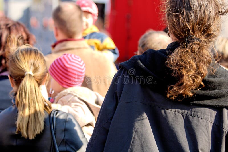 A lot of spectators at a show event in berlin germany. A lot of spectators at a show event in berlin germany