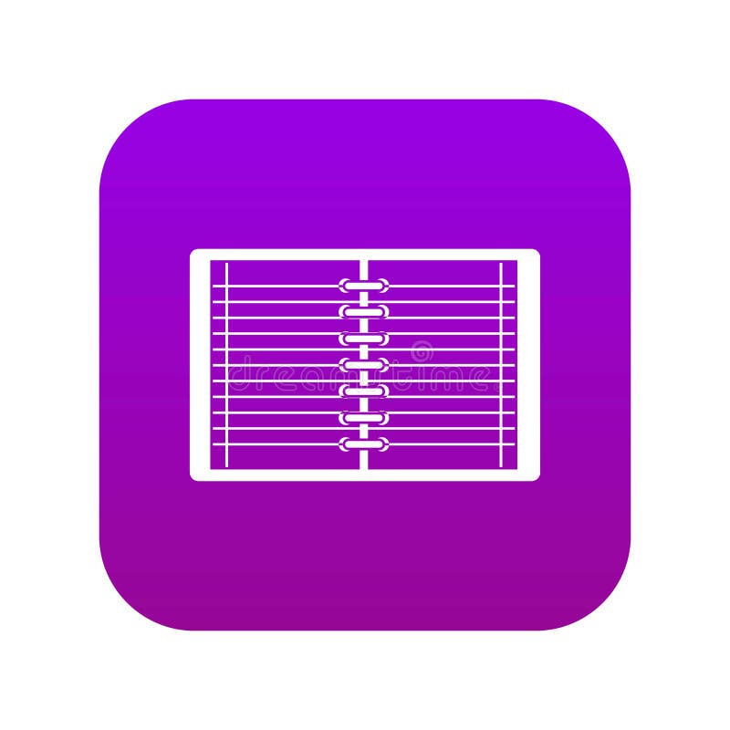 Espiral aberta roxo digital alinhado do ícone do caderno ilustração stock Espiral aberta roxo digital alinhado do ícone do caderno ilustração stock