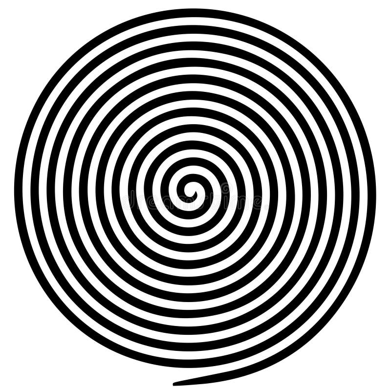 Espiral abstrata redonda branca preta do hypnotic do redemoinho ilustração stock Espiral abstrata redonda branca preta do hypnotic do redemoinho ilustração stock