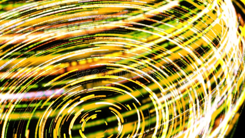 Espiral giratoria multicolor de trazos de neón Animación Animación colorida abstracta con una espiral digital de metrajes