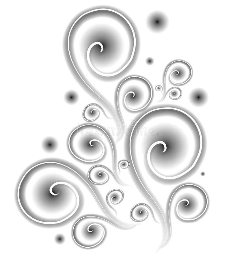 Espiral Wispy blanco suave de los remolinos libre illustration Espiral Wispy blanco suave de los remolinos libre illustration