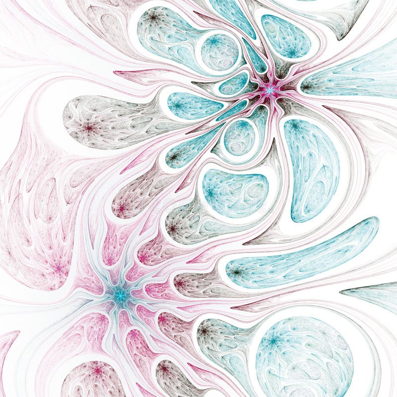 Espirales rojos claros y azules del fractal libre illustration Espirales rojos claros y azules del fractal libre illustration
