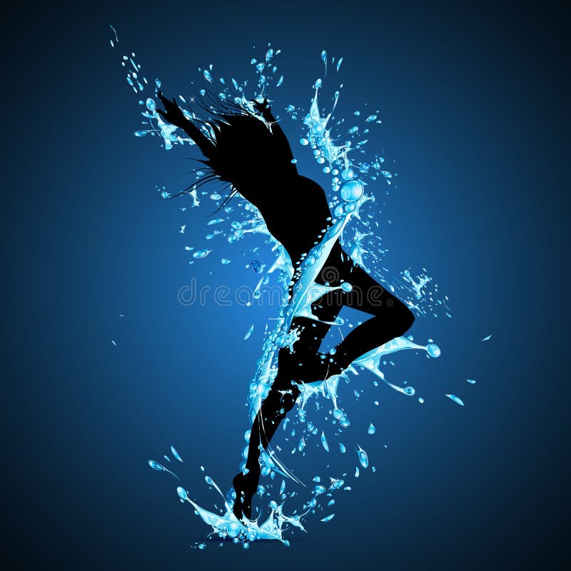 Espirrando a senhora da dança ilustração stock Espirrando a senhora da dança ilustração stock