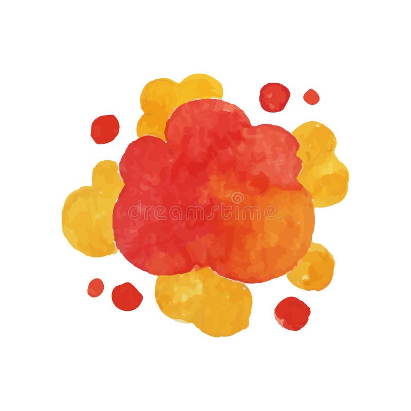 Esploda l'effetto nei colori rossi e gialli Pittura luminosa dell'acquerello della nuvola dell'esplosivo del fuoco Concetto di co illustrazione di stock Esploda l'effetto nei colori rossi e gialli Pittura luminosa dell'acquerello della nuvola dell'esplosivo del fuoco Concetto di co illustrazione di stock