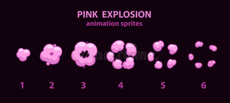 Esploda le Sprite di animazione di effetto illustrazione di stock Esploda le Sprite di animazione di effetto illustrazione di stock