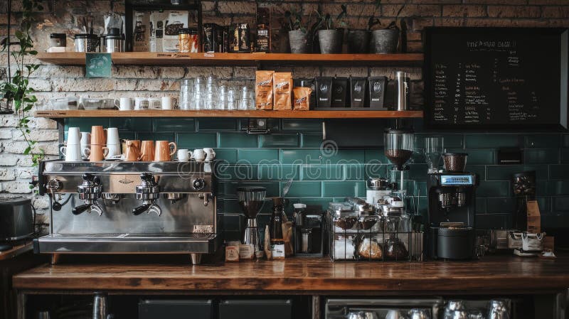 Esplorando una controscena accogliente la cultura urbana del caffè chiudendo le immagini si possono trovare in un'atmosfera invita royalty illustrazione gratis