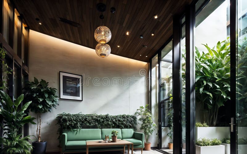 Esplorare la sostenibilità della vita attraverso un'architettura e un design ecologici royalty illustrazione gratis