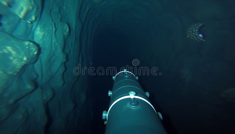 Esplorazione di avventure subacquee e immersioni in mare profondo Foto Generative AI illustrazione di stock