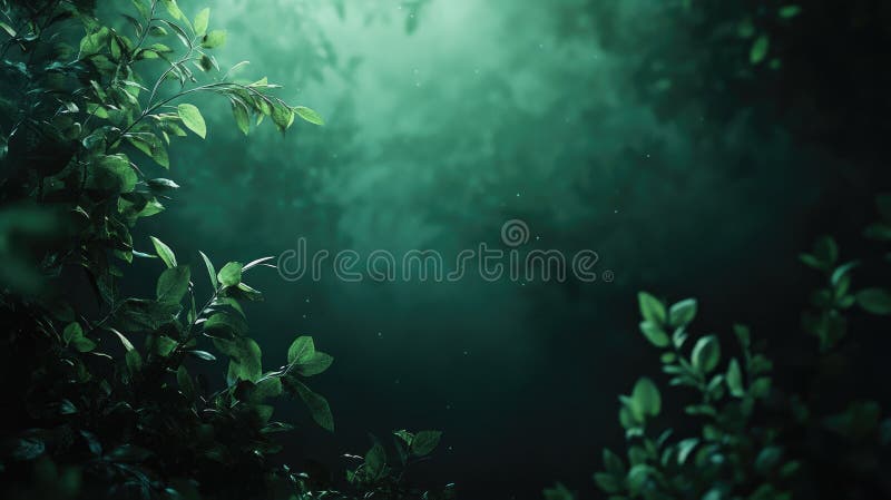 Esplorazione di una foresta verde misteriosa con foglie e luce del sole che filtrano. Le foglie verdi di un'atmosfera tranquilla sono evidenziate da raggi di luce solare che brillano attraverso la canopea perfetta per la fantasia o i temi della natura