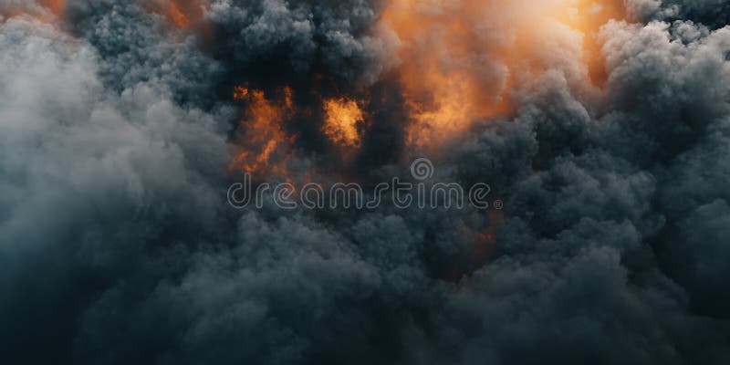Esplosione cinematografica dopo il fumo - Texture con dettagli intensi e drammatici illustrazione di stock