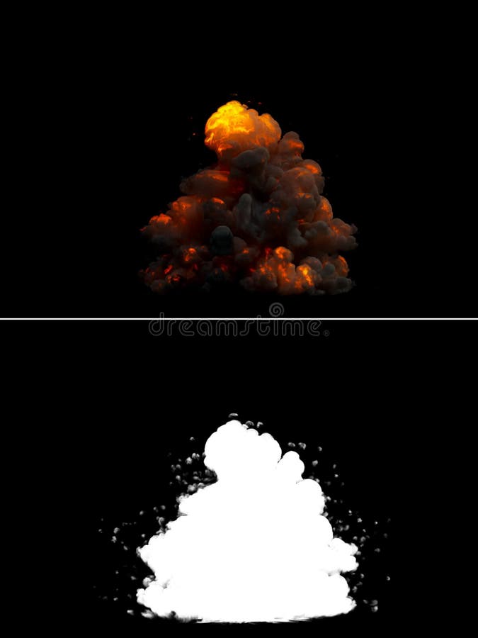 Esplosione realistica della bomba illustrazione di stock Esplosione realistica della bomba illustrazione di stock