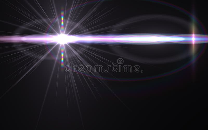 Esplosione solare astratta con il fondo digitale del chiarore della lente La lente digitale astratta si svasa effetti della luce