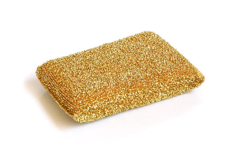 Esponja metálica imagem de stock. Imagem de têxtil, isolado 14223521