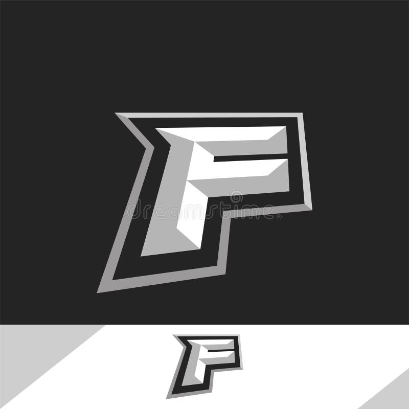 Esport Logo Game Letter F Gaming Design Stock Vector - Illustration of