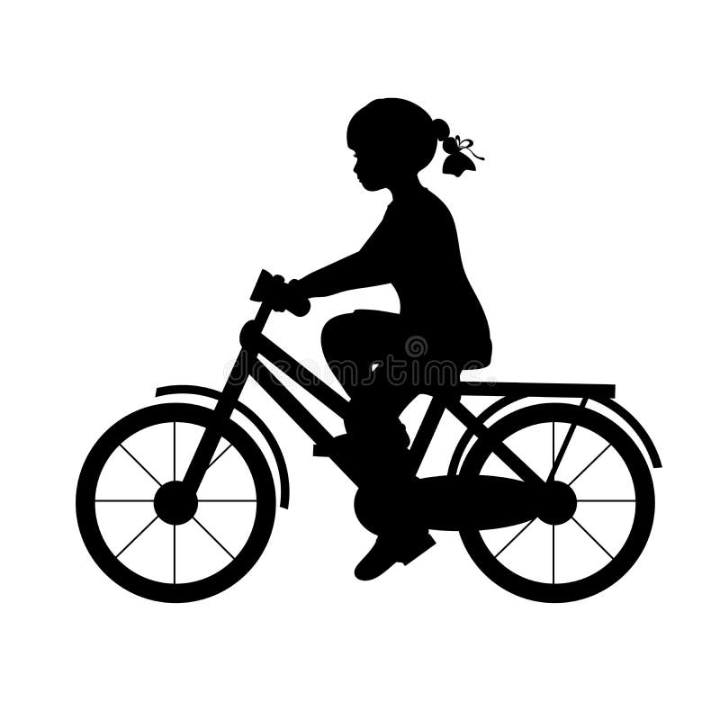 Jogo Da Silhueta Da Bicicleta Ilustração do Vetor - Ilustração de