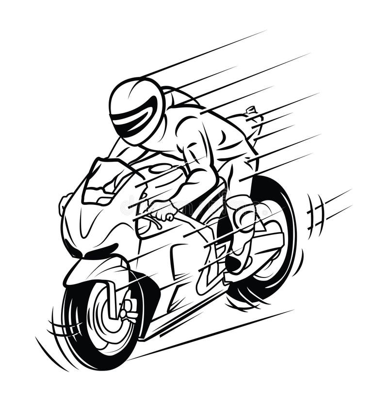 Ilustração Do Desenho Do Vetor Da Bicicleta Do Moto Do Esporte Ilustração  Stock - Ilustração de moderno, velocidade: 115637342