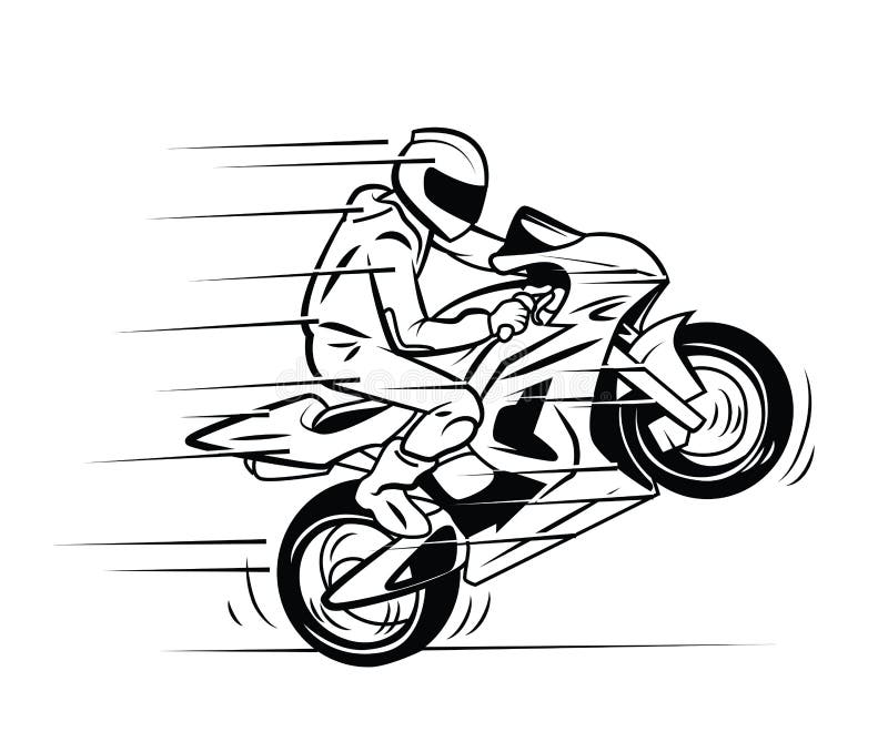 Ilustração Do Desenho Do Vetor Da Bicicleta Do Moto Do Esporte Ilustração  Stock - Ilustração de moderno, velocidade: 115637342