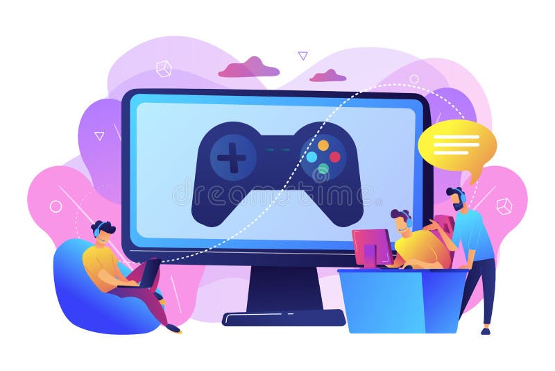 Online games concept play Royalty Free Vector Image