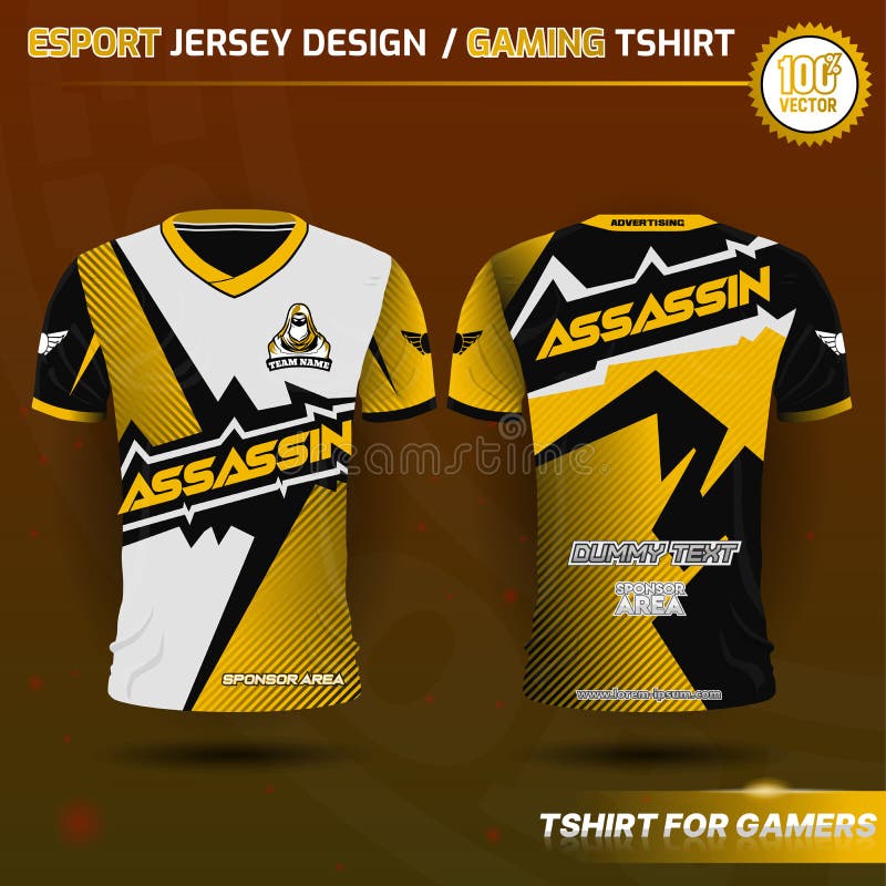 Esports Gaming Camiseta Jersey Plantilla Ilustración del Vector -  Ilustración de contenido, insignia: 207795860