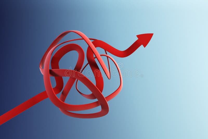 3d rendering of the arrow show the solution. 3d rendering of the arrow show the solution