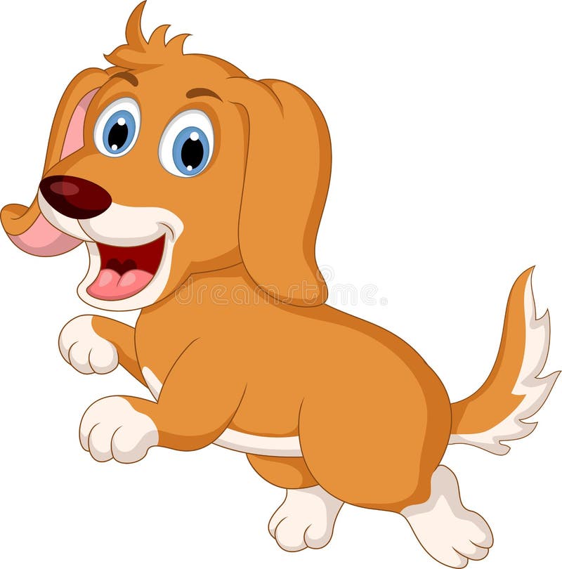 Illustration of cute little dog cartoon expression. Illustration of cute little dog cartoon expression