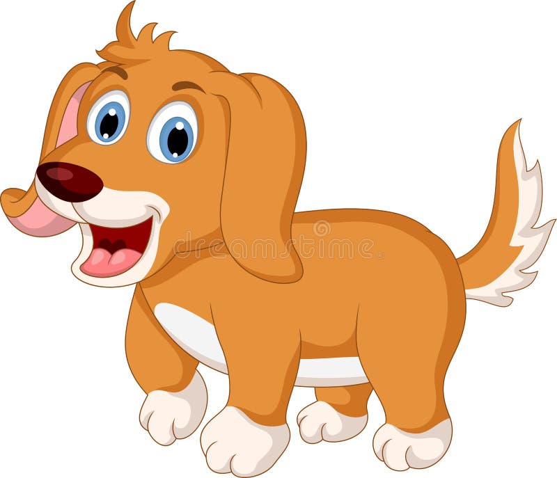 Illustration of cute little dog cartoon expression. Illustration of cute little dog cartoon expression