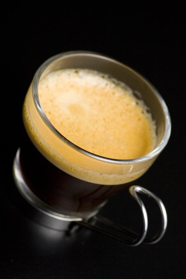 Espresso coffee cup with cream