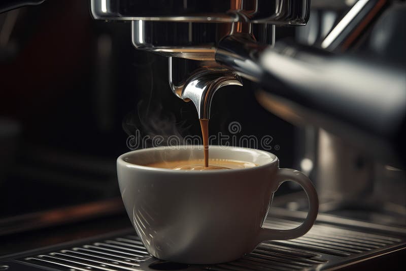 Espresso Coffee Machine Cup. Generate Ai Stock Illustration
