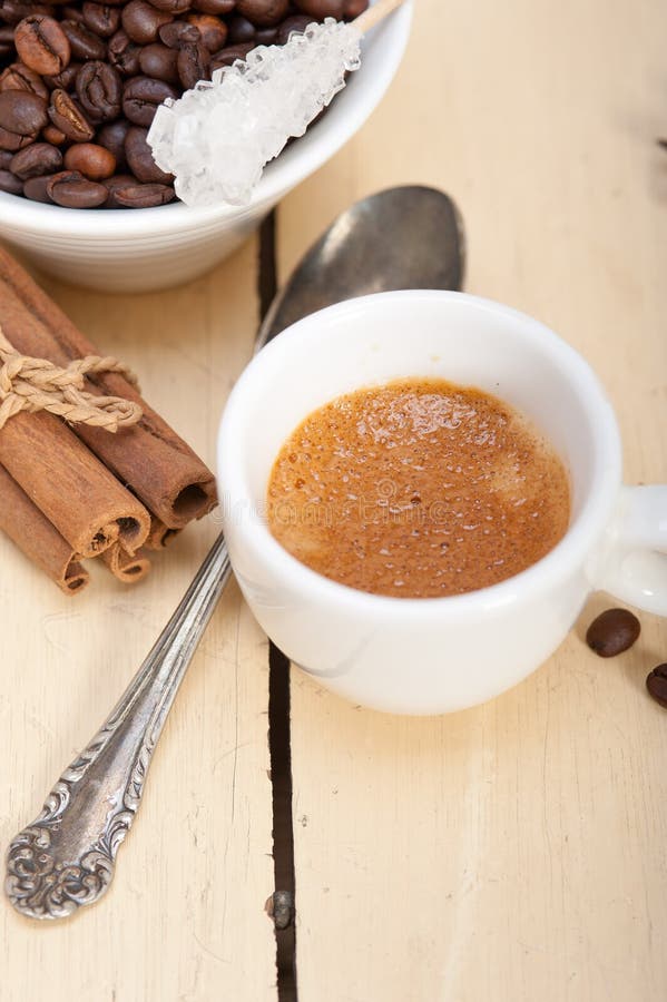Espresso Coffee with Sugar and Spice Stock Image Image of brown