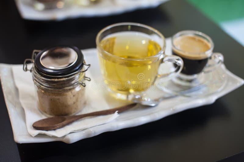 Espresso Coffee with Sugar and Tea Stock Photo Image of delicious