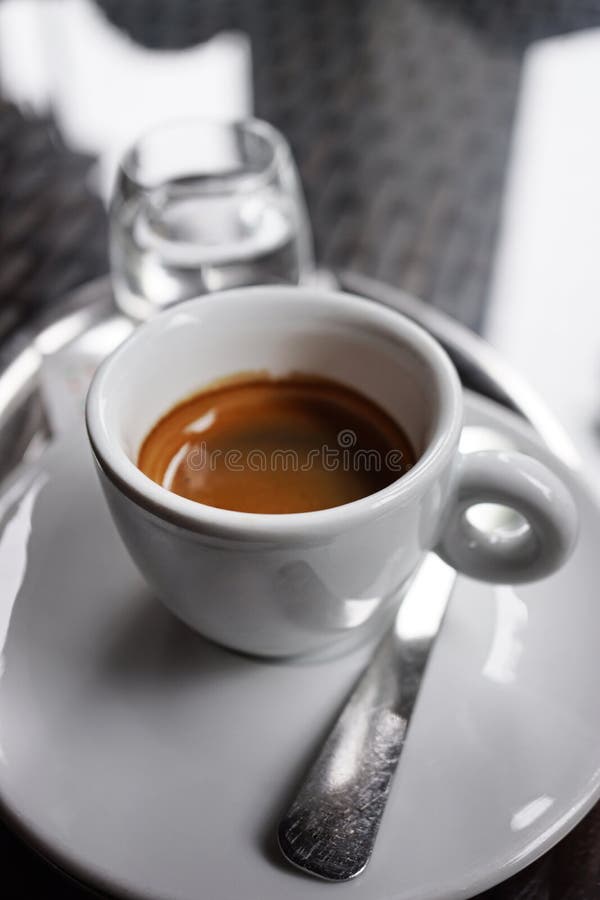 Coffee and Water stock photo. Image of foam, drinking 121458572
