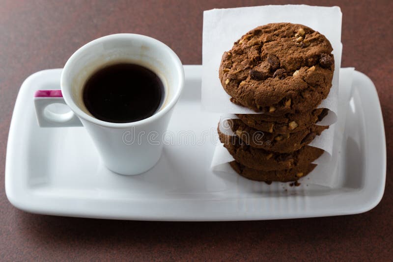 Espresso and cookies stock image. Image of dessert, candy 60682541