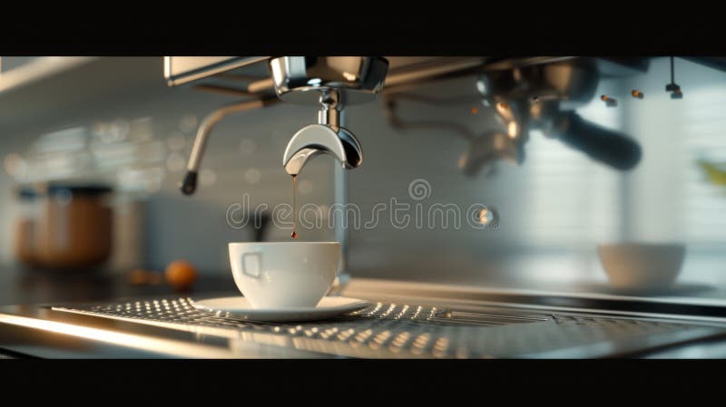 Espresso Machine turnarea de cafeaAI generate imagine royalty free stock images