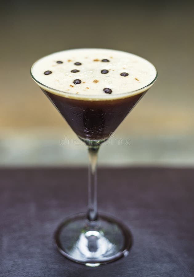 Espresso Martini Alcoholic Cocktail Drink Stock Photo Image of