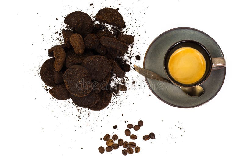 Espresso, Roasted Grain, Waste Coffee Maker Stock Photo Image of