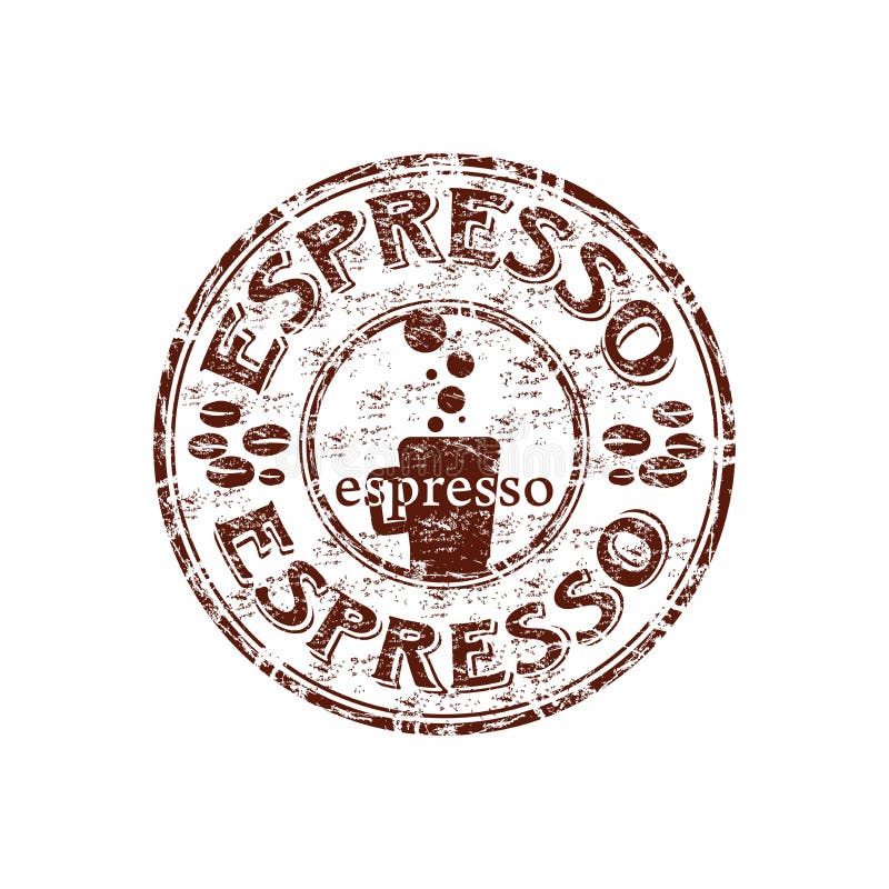 Espresso Rubber Stamp Stock Photo Image 12120360