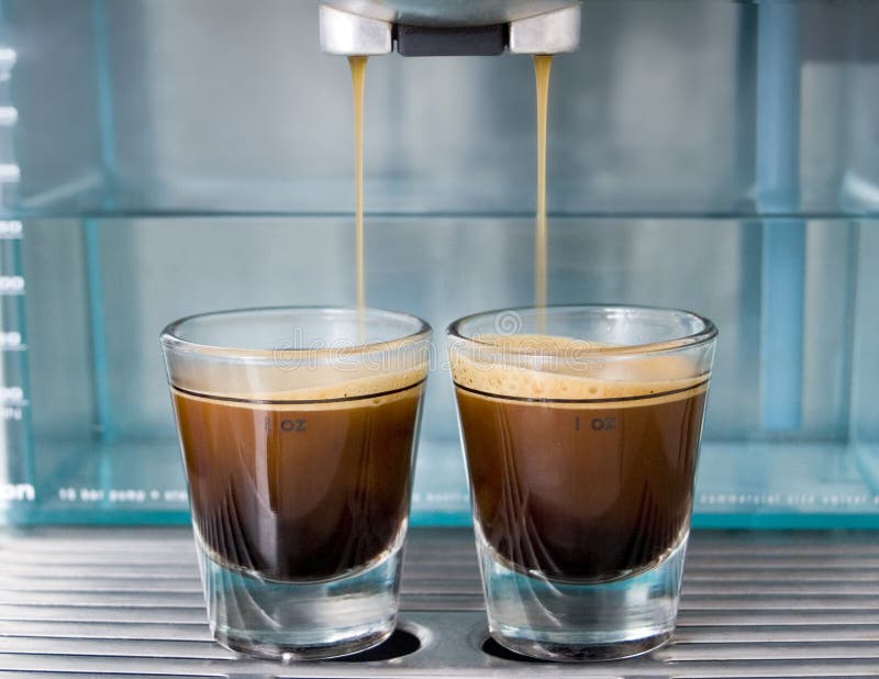 Delicious two fresh espresso coffee. Delicious two fresh espresso coffee