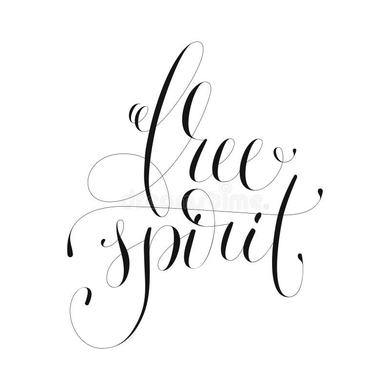 Esprit Libre Marquant Avec Des Lettres La Typographie Citation Inspiree Typographie Pour Le Calendrier Ou L Affiche L Invitation Illustration De Vecteur Illustration Du Affiche Lettrage