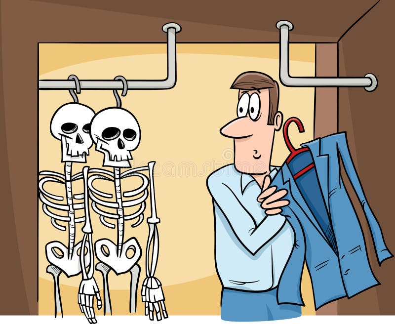 Esqueletos en la historieta del armario