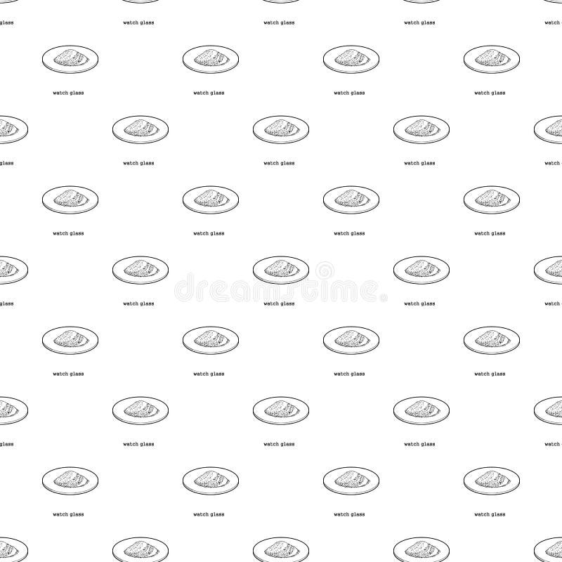 Esquema Del Icono Del Vidrio De Reloj Ilustración del Vector