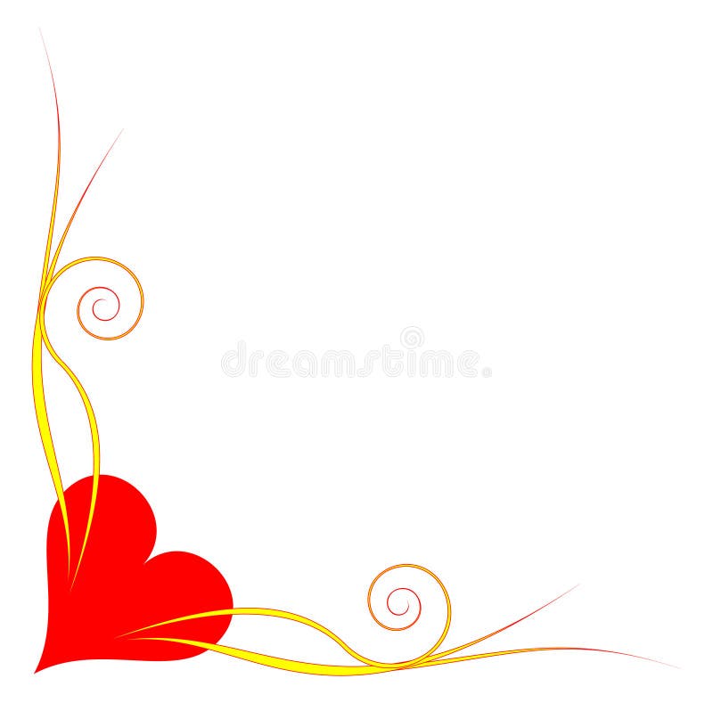 Esquina del corazón ilustración del vector Esquina del corazón ilustración del vector