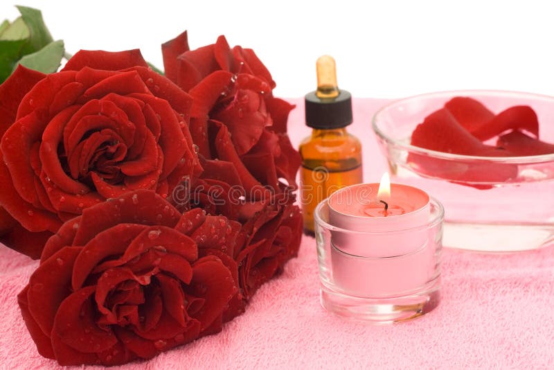 Essential oil and rose