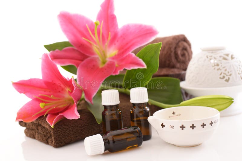 Essential oils stock photo. Image of flower, care, bottle 127359340