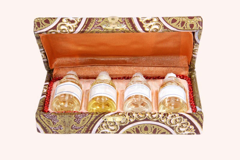 Essential Oils in a Gift Box Stock Image Image of perfume, present