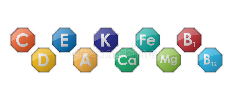 Essential Vitamin and Mineral Complex, Medicine and Health, Vector