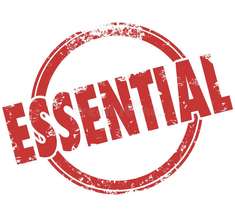 Essential Word Round Red Stamp Vital Integral Product ...
