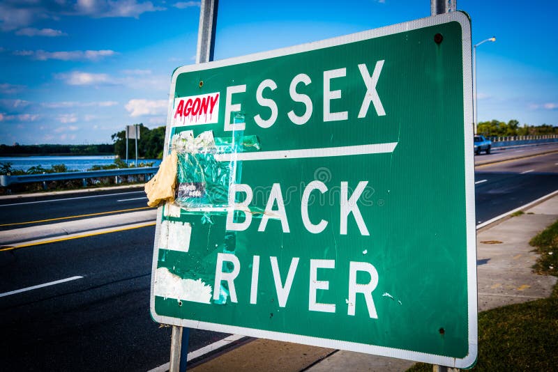 Essex drar tillbaka floden undertecknar in Essex, Maryland royaltyfri bild Essex drar tillbaka floden undertecknar in Essex, Maryland royaltyfri bild